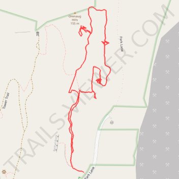 Orenaug Park trail, distance, elevation, map, profile, GPS track