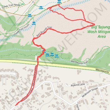Big Tujunga Wash via Old Bert Bonnet Trail trail, distance, elevation, map, profile, GPS track