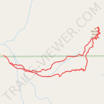 Nicolls Peak loop trail, distance, elevation, map, profile, GPS track