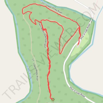 Twin Rocks Overlook in Piney River Area trail, distance, elevation, map, profile, GPS track