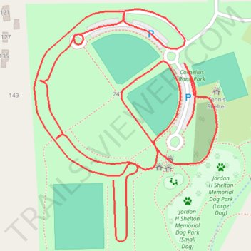 Cornelius Road Park loop trail, distance, elevation, map, profile, GPS track