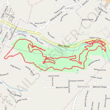 Lorain/Stonycreek Hiking Trails - Map of the Earth Trail trail, distance, elevation, map, profile, GPS track