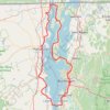 Around lake Champlain with ferry between Essex NY/Charlotte VT trail, distance, elevation, map, profile, GPS track