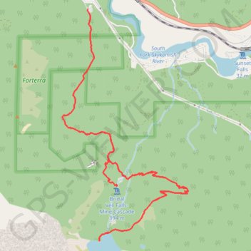Lake Serene via Bridal Veil Falls trail, distance, elevation, map, profile, GPS track