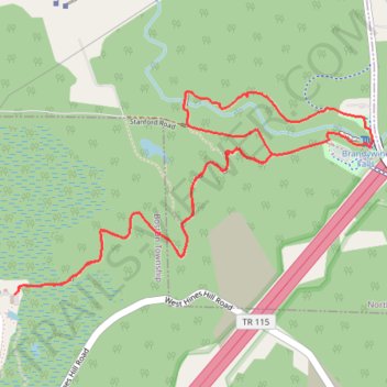 Brandywine Falls and Gorge Loop via Stanford Trail in Cuyahoga Valley National Park trail, distance, elevation, map, profile, GPS track