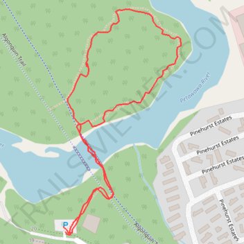 Petawawa River trail, distance, elevation, map, profile, GPS track