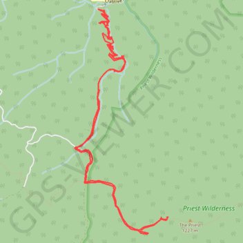 The Priest via Crabtree Falls trail, distance, elevation, map, profile, GPS track