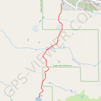 Lily Pad Lake Trail in Eagles Nest Wilderness trail, distance, elevation, map, profile, GPS track