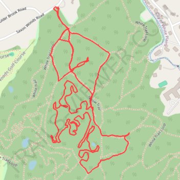 Saxon Woods Park trail, distance, elevation, map, profile, GPS track