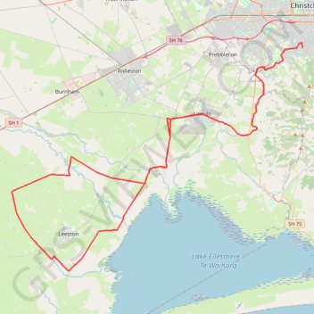 South Canterbury trail, distance, elevation, map, profile, GPS track