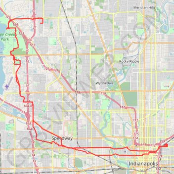 Indianapolis - Eagle Creek Park trail, distance, elevation, map, profile, GPS track