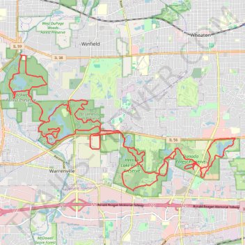 Gravel bike loop trail, distance, elevation, map, profile, GPS track