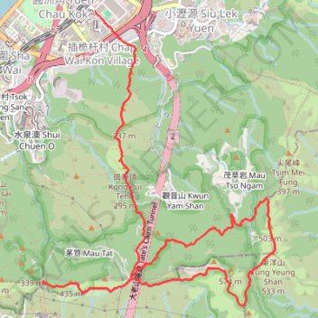 長繩脊 trail, distance, elevation, map, profile, GPS track