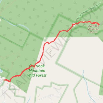 Overlook Mountain Trail trail, distance, elevation, map, profile, GPS track