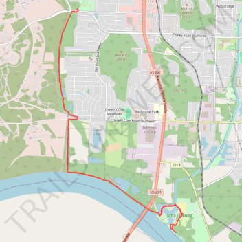 Singing River Trail / Tennessee River Greenway trail, distance, elevation, map, profile, GPS track
